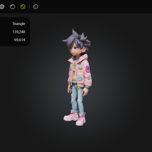 Spirit Blade Miko – 3D Characters 3D Model VRChat