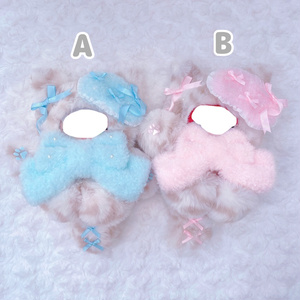 おすわりぬい服 レースうさ ねこ 11㎝〜15㎝ ちびぐるみ にじぬい