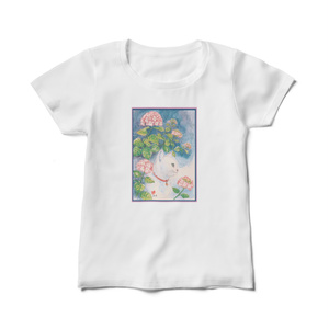 猫と紫陽花