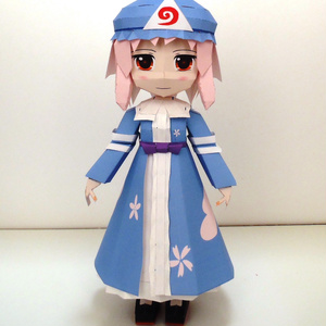 のび式ペーパークラフト　西行寺幽々子