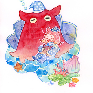 メンダコ　絵画　イラスト メンダコの展開図 - NMMNMZ - BOOTH
