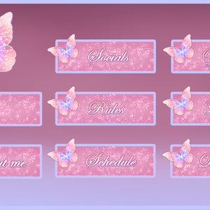 Butterfly: Panels - Chatting Screen - Schedule [Pink]