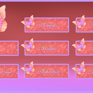 Butterfly: Panels - Chatting Screen - Schedule [Red]