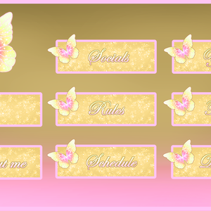 Butterfly: Panels - Chatting Screen - Schedule - Yellow