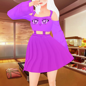 anime eyes dress