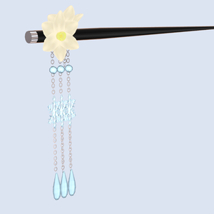雪花のかんざし Snowflower Kanzashi