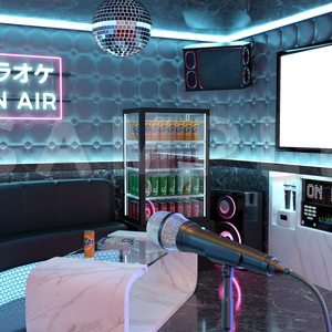 【配信素材】 Vtuber room KARAOKE (5color)  set up assets 【Vtuber向け】 Live streaming vtuber background / カラオケ / 노래방