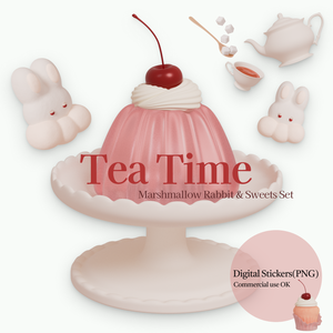 【素材セット】ティータイム/Tea Time【PNG素材】