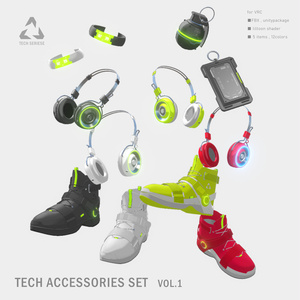 【3Dモデル】アクセサリーセット"TECH SERIESE vol.1"