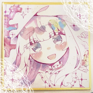 Magical Girl Witch Trial: Hikami Meruru Hand-drawn Miniature Shikishi