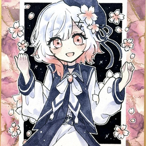 魔法少女ノ魔女裁判 遠野ハンナ 手描き中色紙 - noa-rei - BOOTH