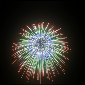 内部から多重爆発する花火