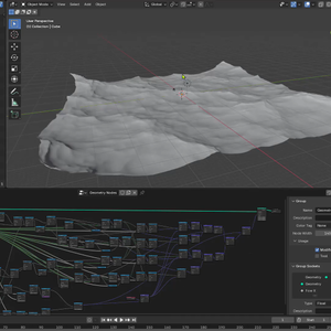 Blender Ocean: Ocean Modifierに流れエフェクト追加