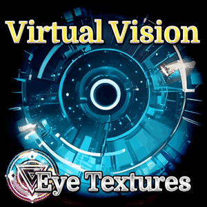 Crypto Blue Eyes Animated Audio link Eyes - Eye Textures for 3D Models VRM, MMD, Avatars or VRCHAT