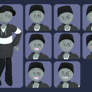 3D V-tuber Model // Y/N - Your Boufriend Game // VRM // Ready-to-use model for streaming