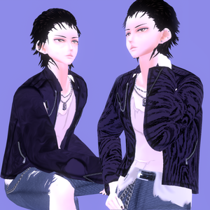 VRoid Patterned Leather Jacket