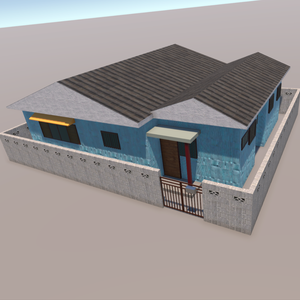 【Unity(URP)向け】LowPolyRealisticHouse1(ローポリリアル風住宅1)【ForUnity(URP)】
