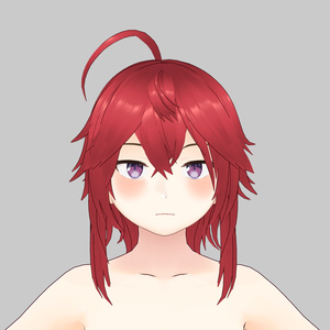 【無料/Vroid】M字バング風3つ分けツンツン前髪+前はねアホ毛　