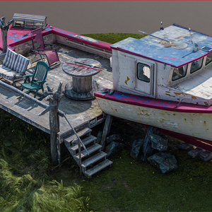  ハッピーアワー - サーモンビーチボート、ニューブランズウィック 3D モデル vrchat Happy Hours - Salmon Beach Boat, New Brunswick  3D Model vrchat 