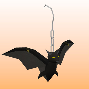 無料有り【コウモリピアス】小物 スキニング済み3Dモデル ハロウィン 缩略图 3