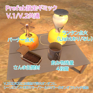 【ソロキャンセット】Quest対応 そのままアップロード出来るワールドシーン付き VRChat想定ソロキャンプセット 缩略图 9
