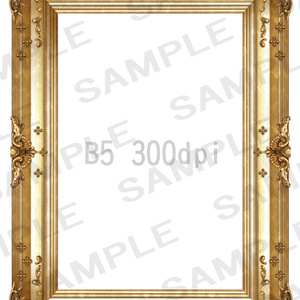 素材集【額縁ab】B5 300dpi 透過png