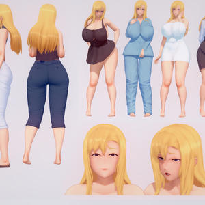 【キャラ配布】アイさん（金髪妻のオトモダチ）