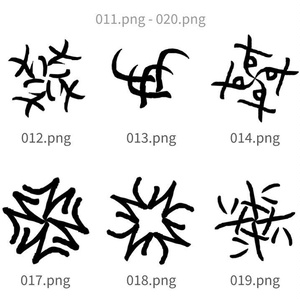 抽象曲線パターン素材集vol.2 Abstract Curve Pattern Assets