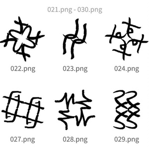 抽象曲線パターン素材集vol.3 Abstract Curve Pattern Assets