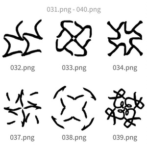 抽象曲線パターン素材集vol.4 Abstract Curve Pattern Assets