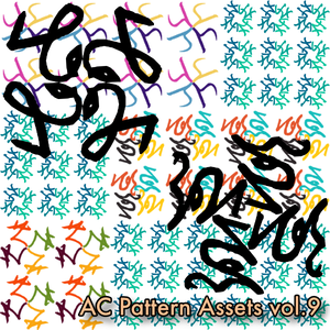 抽象曲線パターン素材集vol.9 Abstract Curve Pattern Assets