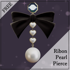 リボンのピアス