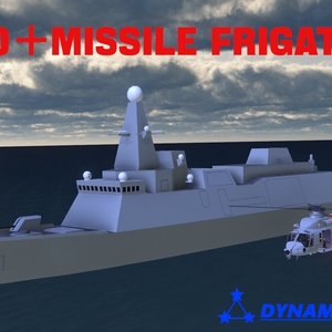 NC-220Transport Helicopter＋ missile frigate　輸送ヘリと軍艦セット