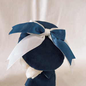 水色チュール］にじぱぺっと ぬい服 ぬい帽子 ヘッドドレス 10cm