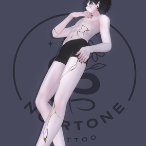 【泣夜対応】Kintsugi Tattoo #Noirtone 缩略图 3