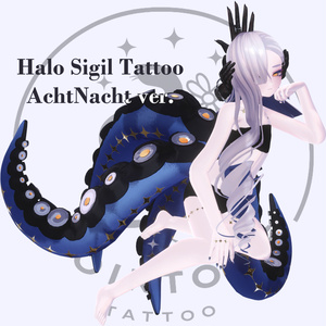 【アハトナハト  用】🌙Halo Sigil Tattoo #Noirtone