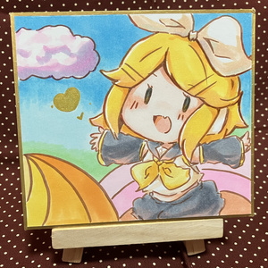 鏡音リン 原画ミニ色紙