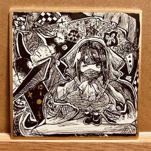 豆色紙サイズ ペン画  ｢貴方と共に｣