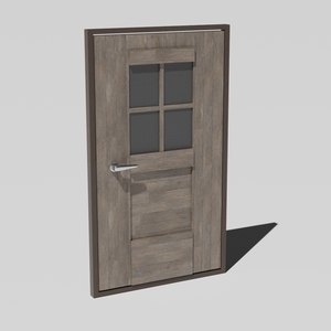 Simple Wooden Door / 木製ドアアセット - VRChat World Asset