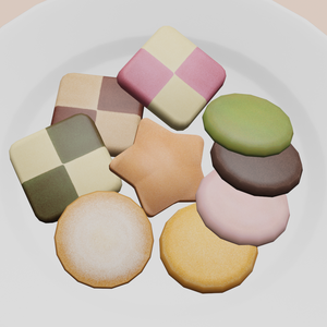 【3D素材】手作りクッキー【4種】