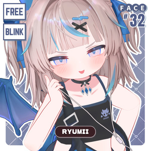 💗【FREE/無料】Ryumii32Type❥動くまばたきFaceAnimations ⌖ ݁˚