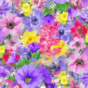 油絵 絵画 森の白い花道 - arashi1783 - BOOTH