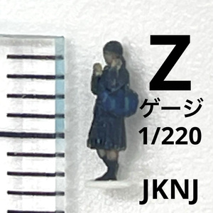 Zゲージ　1/220 JKNJ 女子高生　フィギュア　リアルフィギュア　鉄道模型　ジオラマ　完成品　ミニチュア　ミニチュアイメージ　３D人物