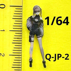 1/64 完成品　Q-JP-2　フィギュア　リアルフィギュア　ミニカーに　ジオラマに　トミカに　３D　Vチャット　ミニチュアイメージ