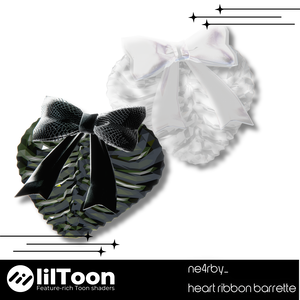 heart ribbon barrette
