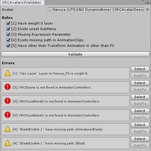 VRCAvatars3Validator
