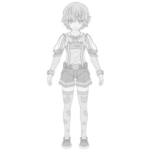 モデリング用下絵＋顏テクスチャーセット