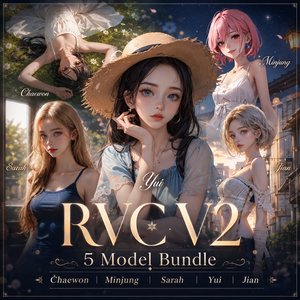 [RVC][KR/ENG] 女性音声5種フルセット Female Voice 5 Models Bundle