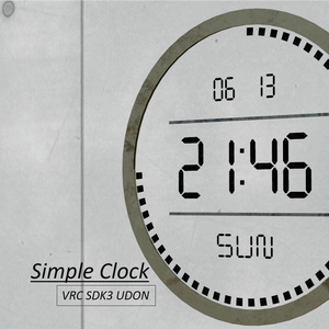 VRChat用掛け時計・人数カウンター＆グラフ Simple Clock [SDK3 UDON]