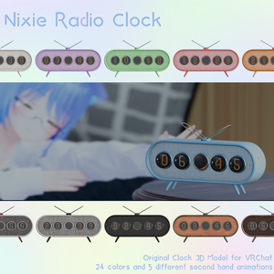 VRChat用置時計 Nixie Radio Clock